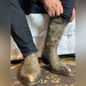 Tony Lama’s Cowboy boots. Full Sheepskin.